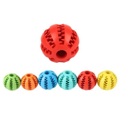 China Wholesale Viable Rubber Pets Chew Ball Toys Pet Teeth Soft Cleaning Ball Toy For Training Dog Cat for sale