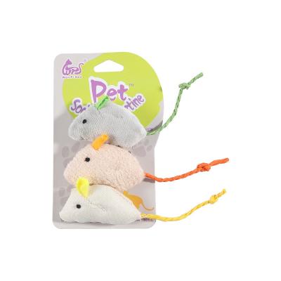 China Amazon Sustainable Hot Sale Plush Pets Chew Toys Shape Mouse Toy For Cats for sale