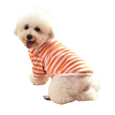 China Sustainable Wholesales Pets Clothes Custom Stripes Dog Vest Pet Clothes for sale