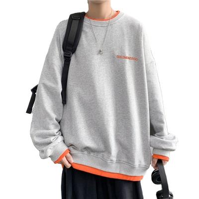 China Anti-wrinkle student crew neck hip hop solid color sweater loose casual single couples for sale