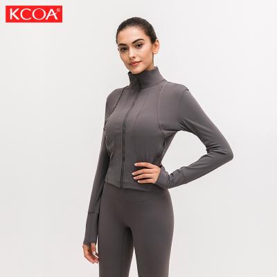 China Antibacterial Fast Delivery Breathable Spandex Yoga Sport Jacket For Women for sale