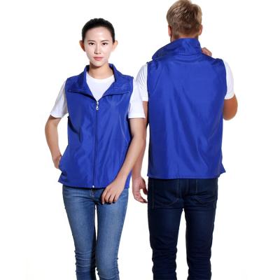 China High Quality Cheap Custom Promotional Work Printed 100% Polyester Anti Shrink Vest For Men for sale