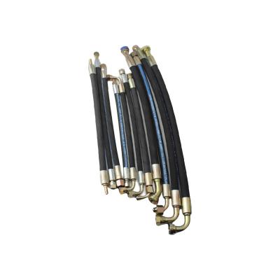 China Industrial Excavator High Pressure Temperature Oil Hose SAE R1 R2 R4 Flexible High Pressure Hydraulic Braided Rubber Hose for sale