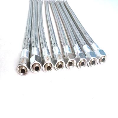 China Customized Stainless Steel 304 Threaded Connection Flex Wire Braid Flexible Metal Pipe Equal for sale