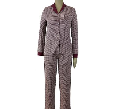 China AOP Prints Designer Good Quality Ladies Woman Newest Design Spring Pajamas Set for sale