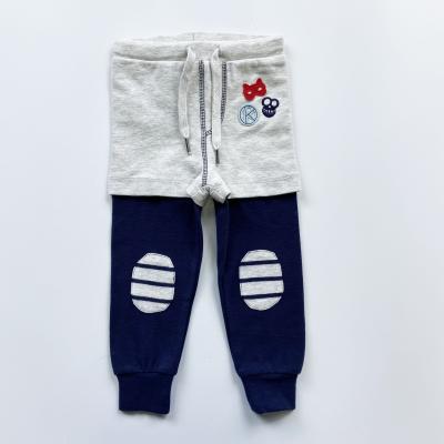 China 2021 OEM/ODM Baby Boy Long Pants Unisex Long Pants Baby Boy 95% Cotton 5% Elastane Integral One-Piece Pants for sale