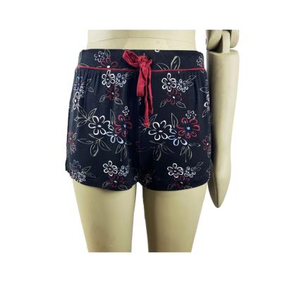 China Anti-Wrinkle Summer All-match Thin Casual Homewear Casual Red Nightgowns String Over Print Short Pants for sale