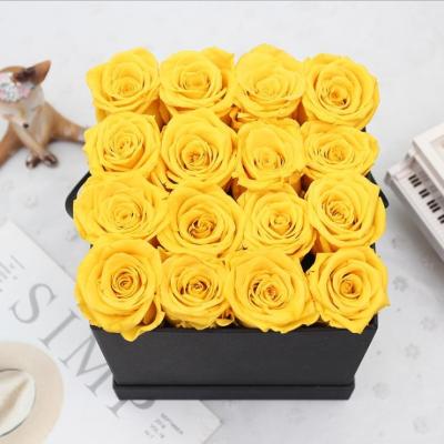 China Hot Sale Flower Decoration Floral A Grade Preserved Roses In Gift Box For Valentine Gifts In Box for sale