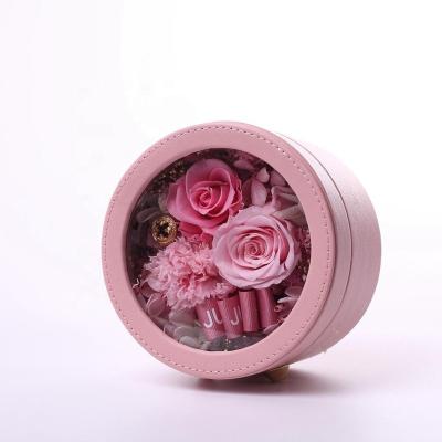 China Various handmade designs and colors of handmade preserved roses arrangement of eternal roses for sale