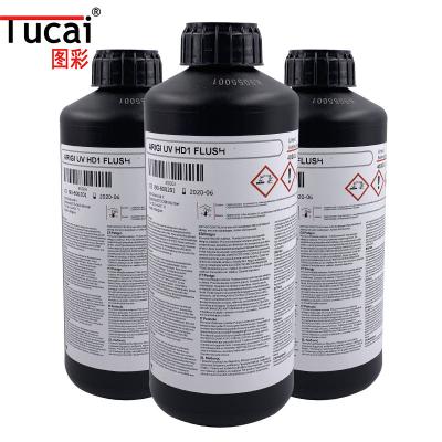 China AGFA Solução de limpeza de tinta UV à base de tinta transparente com solvente para Epson DX5 DX6 à venda