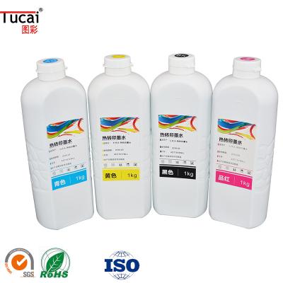 China Tinta de sublimación de colorante de color brillante Tinta de impresión de transferencia de calor para cabeza de impresión Epson en venta