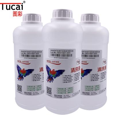 Cina 1000 ml/bottiglia Soluzione di pulizia con inchiostro solvente Liquido di pulizia a base d'acqua Per Epson DX5 DX6 in vendita