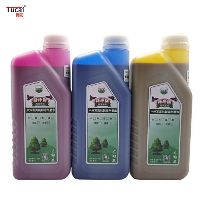 Cina Wholesale odorless eco solvent ink for Epson DX4/DX5/DX6/DX7/XP600/TX800 print head for outdoor advertising, store adver in vendita