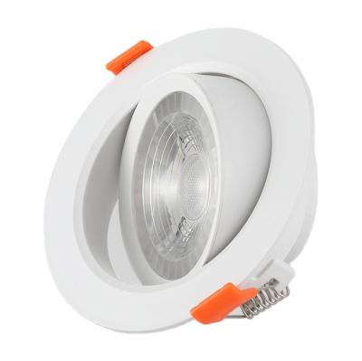 China Modern Indoor Adjustable Plastic Housing Fixtures SMD2835 12W Hotel Plastic Housing LED Recessed Ceiling Led Downlight for sale