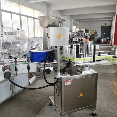 China Auto Round Food Bottle Labeling Machine Ampoule Bottle Sticker Semi Cosmetic Horizontal Labeling Machine for sale