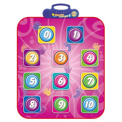 China Kid PVC Number Game Floor Light Soft Electronic Wireless Game Toy Dancing Mat With Music And Lightings 83*71cm for sale