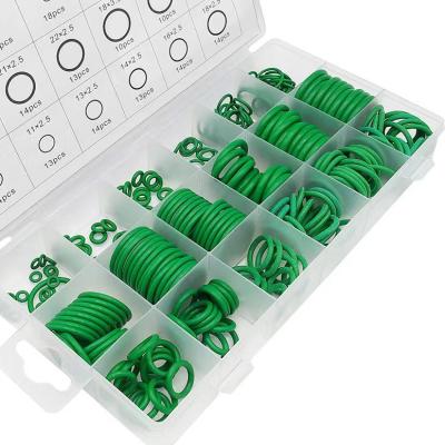 China European and American Green SAE O Ring Assortment Set Kit for Home Automotive A/C Repairs, Style 270 PCS O Ring Gasket Gasket Seal Mechanic Repairs for sale