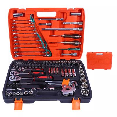 China Auto Car Tool 121PCS Tool Kit Ratchet Combination Wrench Set Chrome Vanadium Steel 72 Cr v Material Telescopic Ratchet Wrench For DIY Tools for sale