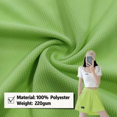 China Wicking High Quality 100% polyester Waffle Fabric  Fashion Garment Material Mesh Sportswear Fabric for T-shirt Skirt Uniform for sale