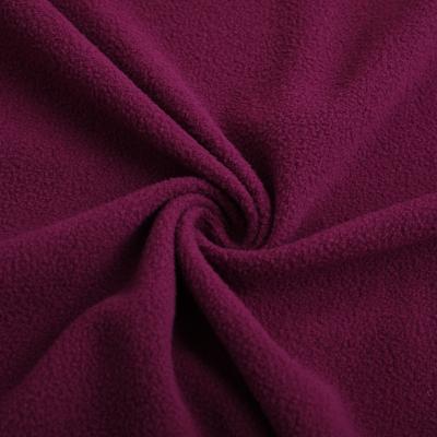 China Anti-Static Plain Dyed Custom Color One Side Brushed 100% Polyester Knitted Hoodies Micro Polar Fleece Fabric Anti-pill for sale