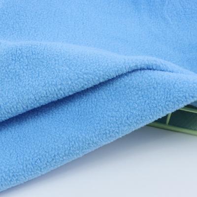 China Waterproof Custom Color 100% Polyester Single side Brushed and Pilling Plain Dyed Polar Fleece Fabric for Garment/Toy/Blanket for sale