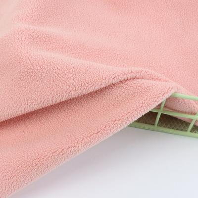 China Anti Pill Good Textile Supplier Thick Elastic  Microfiber Polyester Spandex Fleece Fabric Austrian Fleeced Sleepwear Fabric for sale