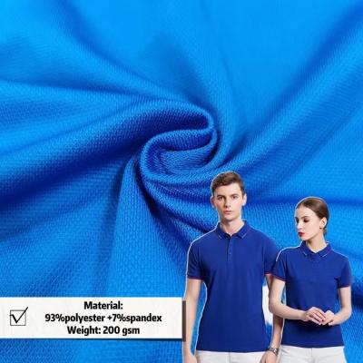 China Wicking High Quality Breathable and Soft Casual Wear Apparel Material Polyester Pique Knit Fabric for Polo Shirt for sale