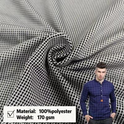 China Breathable 2023 Plaid Style Interlock Color Customizable Garment Textile 100% Polyester Cationic Fabric for Casual Apparel for sale