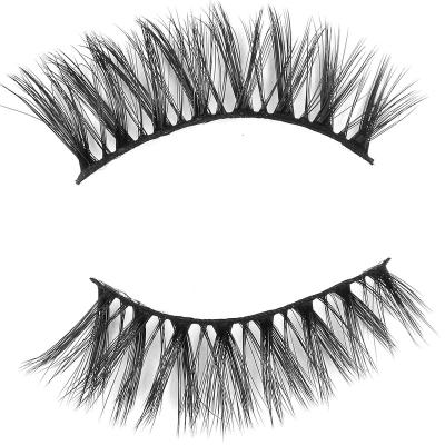 China Hot Sale Natural Soft Realistic Thick False 3d Eyelashes For Russian Strip Lashes for sale