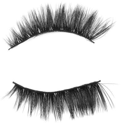 China Natural Soft High Quality Tapered Fluffy Clear Strip False Eyelash Sets With Case for sale