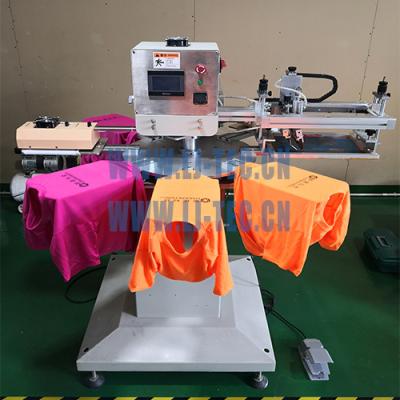 China Affordable Cost T-shirt Printer, High Production Screen Printing Machine For For T-shirts, Bags With Drying Stations And Turning Worktables for sale