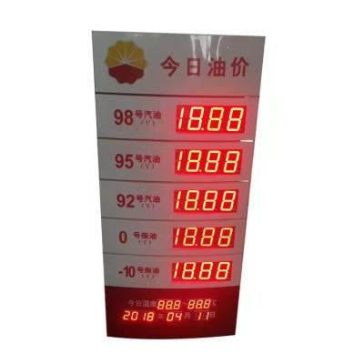 China Gas Station Display Pylon Signage Outdoor Advertising Gas Price Board Led Sign Customized Shape for sale