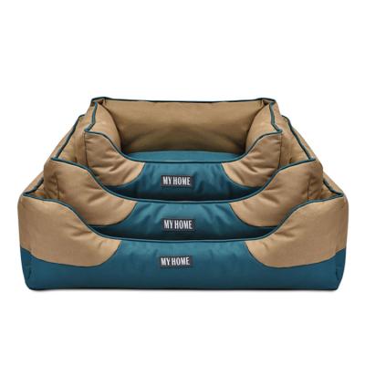 China Sustainable Comfortable And Simple Luxurious Washable Waterproof Rectangle Dog Bed for sale