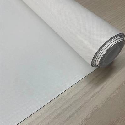 China Knitted Two Side Acrylic Knife Coated 750g For Waterproofing White Coated PVC Tarpaulin Roll for sale