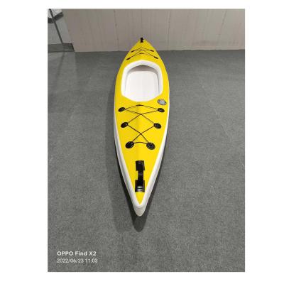 China PVC One Person Inflatable Single Fishing Kayak With Oar And Hand Pump for sale