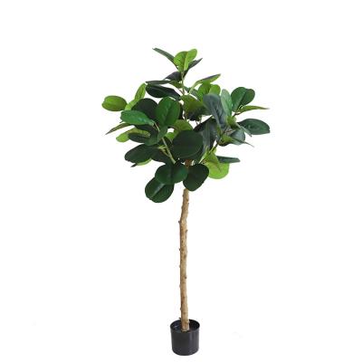 China Lyrata Artificial Plastic Plant Faux Fiddle Leaf Fig Tree Fiddle Leaf Bonsai for sale