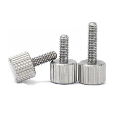 China Flat M2 M2.5 M3 M4 M5 M6 Round Flat Head Hand Adjusting 304 Stainless Steel Vertical Knurled Thumb Screws for sale