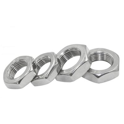 China Heavy Industry Wholesale 304 Stainless Steel GB6173 DIN439 Fine Tooth Hexagon Thin Jam Nuts M6M8M10M12M16 for sale