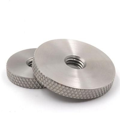 China Heavy Industry In Stock M3M4M5M6M8M10 304 Stainless Steel Hand Screw Flat Knurled Adjustment Thumb Nuts for sale