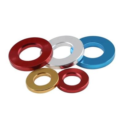 China Round In Stock M5 M6 M8 M10 M12 Metal Anodized Aluminum Alloy 6061-T6 Round Flat Washer For Bolt for sale