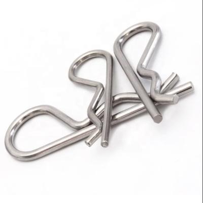 China 304 Stainless Steel Wholesale Diameter 1-8mm Supporting Split Lock 304 Stainless Steel R Type Hitch Cotter Pins for sale