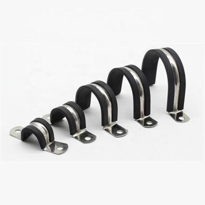 China Healthcare 201Stainless Steel With Rubber Washer U Saddle Hose Pipe Clamps M4-M200 for sale