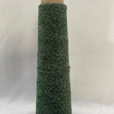 China Ring Spun Factory Directly Supply Polyester Rayon Blend 12s/Viscose 1am Green Knit Chenille Velvet Yarn For Knitting for sale