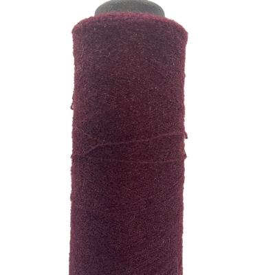 China Ring Spun Manufacturer Directly Supply Polyester Nylon Blend Sparkle Feather Red Shiny Yarn For Knitting for sale