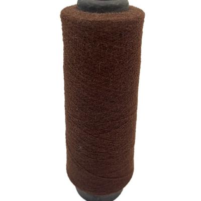 China Ring Spun Manufacturer Directly Supply Polyester Nylon Blend Brown Sparkle Feather Crochet Yarn For Knitting for sale