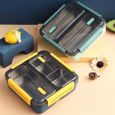 China Freshness keeping compartments insulated stainless steel lunch box for sale