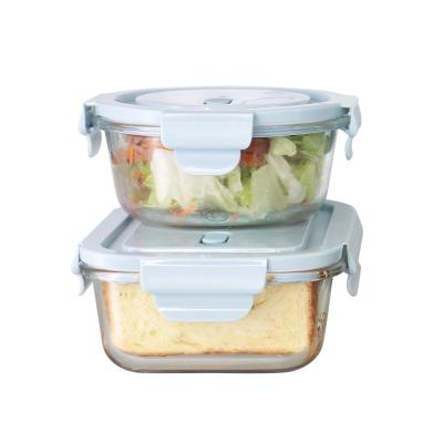 China Amazon Best Selling Microwave Glass Storage Food Stored Plastic Tableware for sale