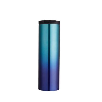 China Double Wall Stainless Steel Sustainable Drinking Straight Cup Expanding Water Bottle Vacuum Thermos Flasks for sale