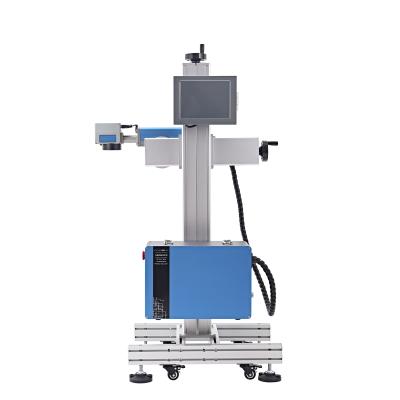 China 2021 Air Cooled Flying Laser Marking Machine Premium High End Metal Fiber Laser Marking Machine for sale