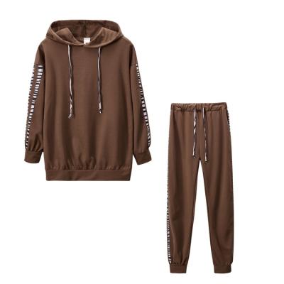 China Breathable Oversized Hoodies 2 Piece Set Tracksuit Long Sleeve Tops Pants Jogging Suits Casual Sportswear Set Hooded Autumn Women Plus Size for sale